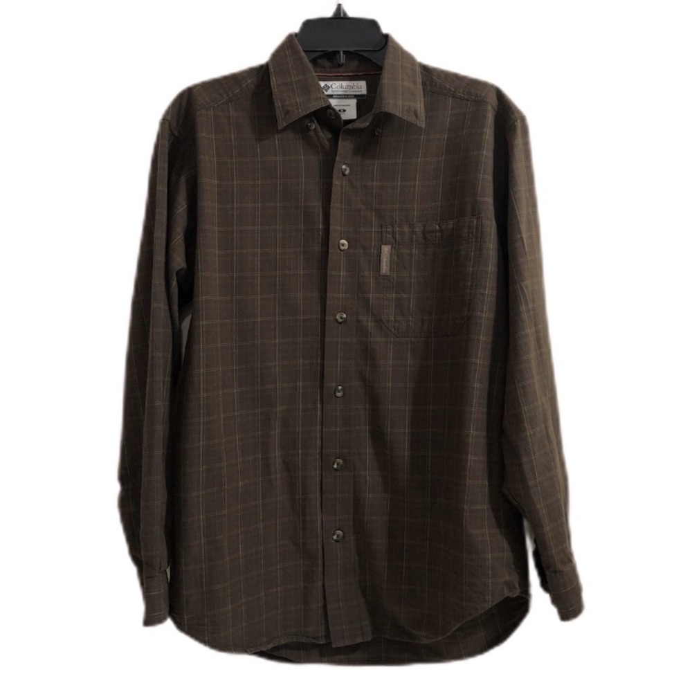 Columbia Men’s Brown Button Down Shirt Size Small